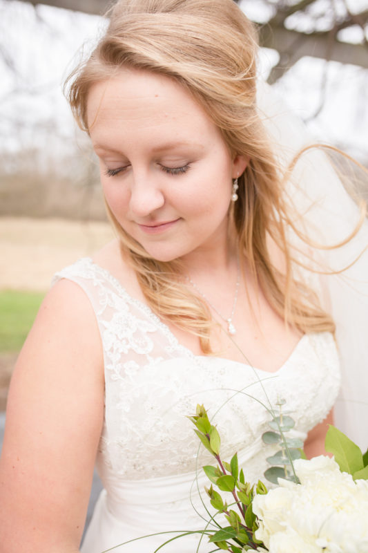 wedding portraits in the rain
